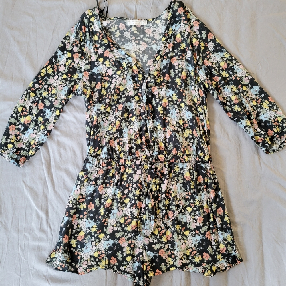 Pull & Bear summer floral romper, size M